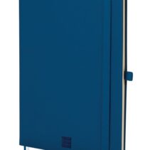 Finocam Nexo Cuaderno de Tapa Dura - 72 Hojas - Formato A5 - 148x210mm - Papel Crema de 80g/m2 - Bolsillo Interior - Cierre con Goma - Portaboligrafo - Hojas Microperforadas - Color Azul Marino