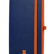 Finocam Modern Cuaderno de Tapa Ligera - 72 Hojas - Formato A5 - 148x210mm - Papel Crema de 80g/m2 - Liso - Bolsillo Interior - Cierre con Goma - Hojas Microperforadas - Color Azul