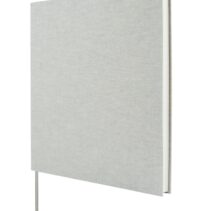 Finocam Jazz Libro de Visitas para Firmar - 80 Hojas - 250X250mm - Papel Marfil de 120g/m2 - Cubierta de Tejido de Encuadernacion - Color Gris