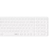 Rapoo 9310M Pack Teclado Ultrafino + Raton Inalambricos - Bluetooth y 2.4GHz -  Raton 2400 DPI - Autonomia hasta 12 Meses - Color Blanco