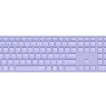 Rapoo E9800M Teclado Compacto Ultafino Inalambrico - Bluetooth y 2.4GHz - Base de Aluminio - Bateria Recargable Ecologica - Color Purpura
