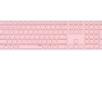 Rapoo E9800M Teclado Compacto Ultafino Inalambrico - Bluetooth y 2.4GHz - Base de Aluminio - Bateria Recargable Ecologica - Color Rosa