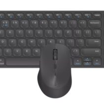Rapoo 9700M Pack Teclado Ultrafino + Raton Inalambricos - Bluetooth y 2.4GHz -  Raton 1600 DPI - Bateria Recargable Ecologica - Autonomia hasta 12 Meses - Color Negro
