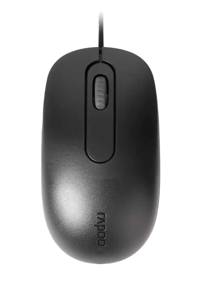 Rapoo N200 Raton USB - 3 Botones - 1600 DPI - Plug & Play - Color Negro