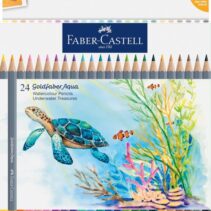 Faber-Castell Tropical Escapes Pack con 24 Lapices de Colores Acuarelables Goldfaber - Mina de 3