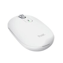 Trust Seron Raton Inalambrico - Ajustable hasta 3200dpi - Bluetooth - Recargable - Clic Silencioso - Receptor USB-C - Multiplataforma - 31x62x111mm - Color Blanco