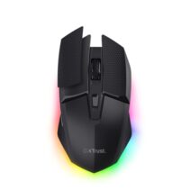 Trust GXT 122 Felox+ Raton Gaming Inalambrico con 7 Botones - Bluetooth - Ajustable hasta 12.000dpi - Luz LED RGB - Recargable - Almohadillas Antideslizantes - 42x70x131mm - Color Negro