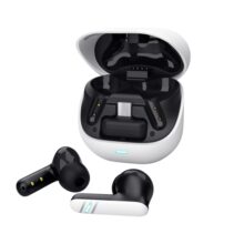 Trust GXT 409 Oxxie Auriculares TWS - Bluetooth - Indicadores LED - Receptor USB-C - ABS Reciclado - Multiplataforma - Cancelacion de Ruido ENC - 29x56x60mm - Color Blanco y Negro