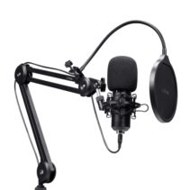Trust GXT 270 Emita II+ Microfono de Estudio - Cable USB 2.5m - Filtro Antipop de Rejilla - Brazo Ajustable - Filtro Antiviento - 42x42x162mm - Color Negro