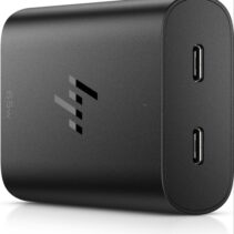 HP Cargador USB‑C GaN 65W - 2 Puertos Carga Simultanea - Diseño Compacto y Ligero - Color Negro