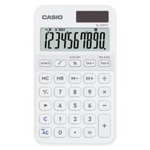 Casio SL-310YC Calculadora de Bolsillo con Pantalla LCD de 10 Digitos - Calculo de Impuestos - Alimentacion Solar y Pilas - Compacta y Ligera - Color Blanco