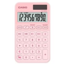 Casio SL-310YC Calculadora de Bolsillo con Pantalla LCD de 10 Digitos - Calculo de Impuestos - Alimentacion Solar y Pilas - Compacta y Ligera - Color Rosa Claro