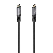 Aisens Cable USB-C Macho - Soporta hasta 100W - Longitud 3m - Velocidad de Transferencia hasta 20Gbps - Resolucion 8K - Aluminio - Color Negro