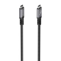 Aisens Cable USB-C Macho - Soporta hasta 240W - Longitud 0.5m - Velocidad de Transferencia hasta 40Gbps - Resolucion 8K - Aluminio - Color Negro