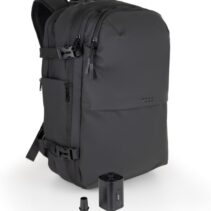 Tooq Mochila de Viaje de 55L - Espalda y Asas Acolchadas - Compresion al Vacio - Incluye Bomba de Aire y Accesorios - Resistente al Agua - Multiples Compartimentos - 49x37x21cm - Color Negro