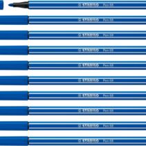 Stabilo Pen 68 Rotulador de Punta de Fibra - Trazo de 1mm aprox. - Tinta con Base de Agua - Color Azul Oscuro
