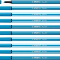 Stabilo Pen 68 Rotulador de Punta de Fibra - Trazo de 1mm aprox. - Tinta con Base de Agua - Color Azul Claro