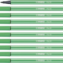 Stabilo Pen 68 Rotulador de Punta de Fibra - Trazo de 1mm aprox. - Tinta con Base de Agua - Color Verde