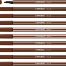 Stabilo Pen 68 Rotulador de Punta de Fibra - Trazo de 1mm aprox. - Tinta con Base de Agua - Color Marron