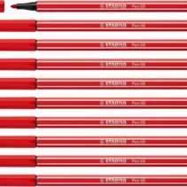 Stabilo Pen 68 Rotulador de Punta de Fibra - Trazo de 1mm aprox. - Tinta con Base de Agua - Color Carmin