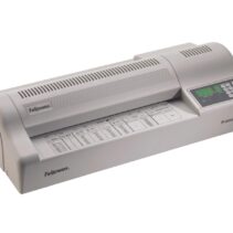Fellowes Proteus Plastificadora A3 - Uso en Caliente y Frio - 6 Rodillos - Temperatura y Velocidad Regulable - Fundas hasta 250 micras - Grosor hasta 2mm - 31.5x55.4x12.5cm - Color Gris