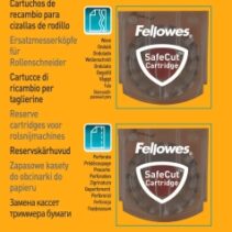 Fellowes Pack de 3 Cuchillas de Repuesto para Cizalla - Corte Microperforado - Corte Plegado - Corte Ondulado - Cuchilla Encapsulada Retractil - Transparente