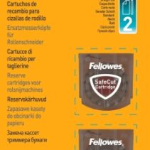 Fellowes Pack de 2 Cuchillas de Repuesto para Cizalla - Corte Recto - Cuchilla Encapsulada Retractil - Acero Inoxidable