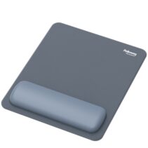 Fellowes Breyta Alfombrilla con Reposamuñecas - Revestimiento Antipolvo - Proteccion Antimicrobiana - Tacto Suave - Fabricado con Material Reciclado - 24x20x1.75cm - Color Azul