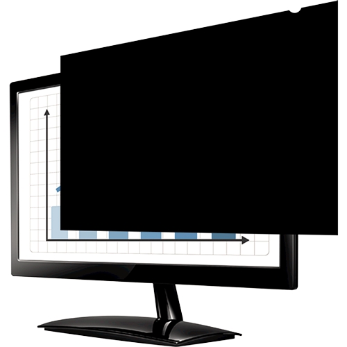 Fellowes Privascreen Filtro de Privacidad para Pantallas Panoramicas hasta 23.8" - Relacion de Aspecto 16:9 - Reduce Reflejos - Previene Fatiga Visual - 52.79x29.69cm - Color Negro