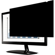 Fellowes Privascreen Filtro de Privacidad para Pantallas Panoramicas hasta 27" - Relacion de Aspecto 16:9 - Reduce Reflejos - Previene Fatiga Visual - 59.68x33.53cm - Color Negro