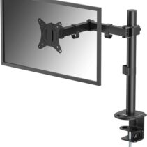 Fellowes Everyday Soporte de Mesa con Brazo Articulado para Monitores hasta 32" y 9kg - Fijacion con Abrazadera o Tornillos - Gestor de Cables - 56.1x48.4x11.6cm - Color Negro