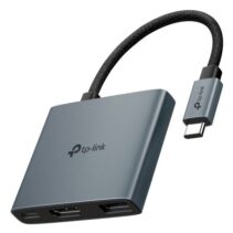 TP-Link UH3020C Hub 3 en 1 - HDMI 4K - USB-C - USB-A - Cable USB-C de 18cm - Plug and Play - Aluminio - Color Gris Oscuro