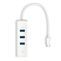 TP-Link UE330C Hub USB-C - RJ45 1Gbps - 3xUSB-A 3.0 - Conector USB-C - Plug and Play - Color Blanco