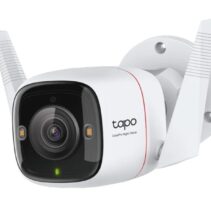 TP-Link Tapo C325WB Camara de Seguridad - 2K QHD - IP66 - WiFi - Ethernet - Focos Incorporados - Vision Nocturna - Cancelacion de Ruido - Color Blanco y Negro