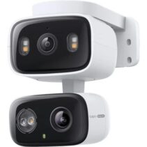 TP-Link Tapo C246D Camara de Seguridad Exterior - 2K QHD - 2 Lentes - WiFi - Resolucion 3Mpx - Vision Nocturna - Audio Bidireccional - Cancelacion de Ruido - Color Blanco y Negro