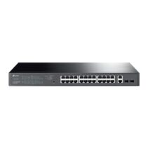 TP-Link TL-SG1428PE Switch 28 Puertos - Gestionado - 24xRJ45 PoE+ 1Gbps - 2xRJ45 1Gbps - 2xSFP 1Gbps - Soporta QOS - Recuperacion Automatica - 2 Ventiladores Internos - Color Negro