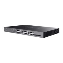 TP-Link Omada SG3428XMP Switch 28 Puertos - Gestionado - 24xRJ45 PoE+ 1Gbps - 4xSFP 10Gbps - Soporta QOS - Conmutacion hasta 128Gbps - 2 Ventiladores - Carcasa Metalica - Color Negro