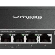 TP-Link Omada SG2206MP Switch 5 Puertos - Capa 2 - 4xRJ45 PoE+ 1Gbps - 1xRJ45 1Gbps - Soporta QOS - Conmutacion hasta 12Gbps - Carcasa Metalica - Color Negro
