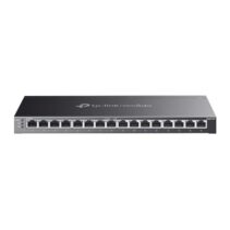 TP-Link Omada SG2016P Switch 16 Puertos - Negociacion Automatica - 8xRJ45 1Gbps - 8xRJ45 PoE+ 1Gbps - Conmutacion hasta 32Gbps - Soporta QOS - Carcasa Metalica - Color Negro