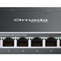 TP-Link Omada ES208GP Switch 8 Puertos RJ45 PoE+ 1Gbps - Gestionado - Conmutacion hasta 16Gbps - Soporta QOS - Carcasa Metalica - Color Negro