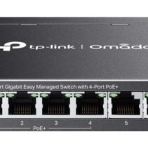 TP-Link Omada ES206GP Switch 6 Puertos RJ45 1Gbps - Alcance hasta 250m con Cable - 4x PoE - Soporta QOS - Conmutacion hasta 12Gbps - Plug and Play - Color Negro