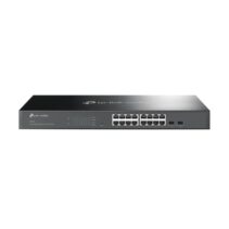 TP-Link Omada SG2218 Switch 18 Puertos - Capa 2 - 16xRJ45 1Gbps - 2xSFP - Silencioso - Soporta QOS - Conmutacion hasta 36Gbps - Carcasa Metalica - Color Negro