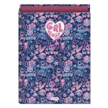 Dohe Girl Power Carpeta con 4 Anillas de 40mm - Formato Folio - Guardas Impresas - Cubierta de Carton Plastificado - 26x34x6cm - Multicolor