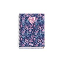 Dohe Girl Power Cuaderno de Espiral Metalica - Formato A5 - 100 Hojas Offset de 90g - 5x5mm - Microperforadas - Banda de Color - Tapa Dura Plastificada - 16x21x2cm - Multicolor
