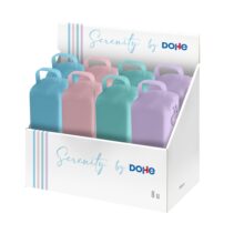 Dohe Serenity Expositor con 8 Portatodo - Cremallera - Tirador de Goma - Silicona de Tacto Suave - Asa Lateral - Colores Surtidos