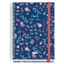 Dohe Prime Lovely Agenda Escolar 26/27 - Formato A5 - Semana Vista - Papel Offset Ahuesado 70g - Cubierta de Carton Plastificado - Espiral - Goma - 15x21x2cm - Multicolor