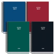 Dohe Basic Colour Vibes Agenda Escolar 26/27 - Formato A5 - Semana Vista - Papel Offset Ahuesado 70g - Cubierta de Carton Plastificado - Espiral Metalica - Goma - 15x21x2cm - Colores Surtidos