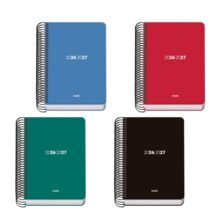 Dohe Basic Element Agenda Escolar 26/27 - Formato A6 - Dia Pagina - Papel Offset Ahuesado 70g - Cubierta de Carton Plastificado - Espiral Metalica - Goma - 12x17x3cm - Colores Surtidos