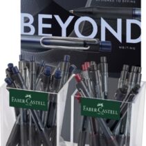 Faber-Castell Beyond Gel Expositor con 24 Boligrafos Retractiles - Punta 0.7mm - Trazo de 0.4mm - Grip de Agarre - Colores Surtidos