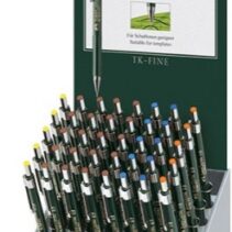 Faber-Castell TK-Fine 9713 Expositor con 40 Portaminas de Diferentes Graduaciones - Mina HB - Goma de Borrar Integrada